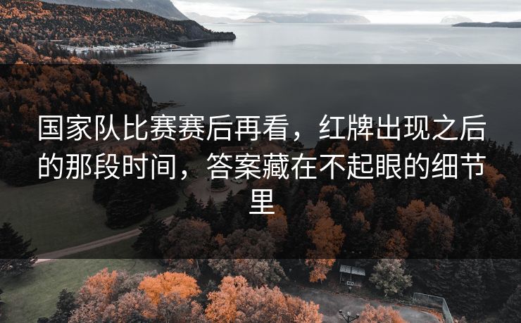 国家队比赛赛后再看,红牌出现之后的那段时间,答案藏在不起眼的细节里 国家队比赛赛后再看,红牌出现之后的那段时间,答案藏在不起眼的细节里